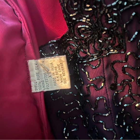 Vintage Andretta Donatello Vintage 1990’s Silk Hand Beaded Gown. - Picture 7 of 8